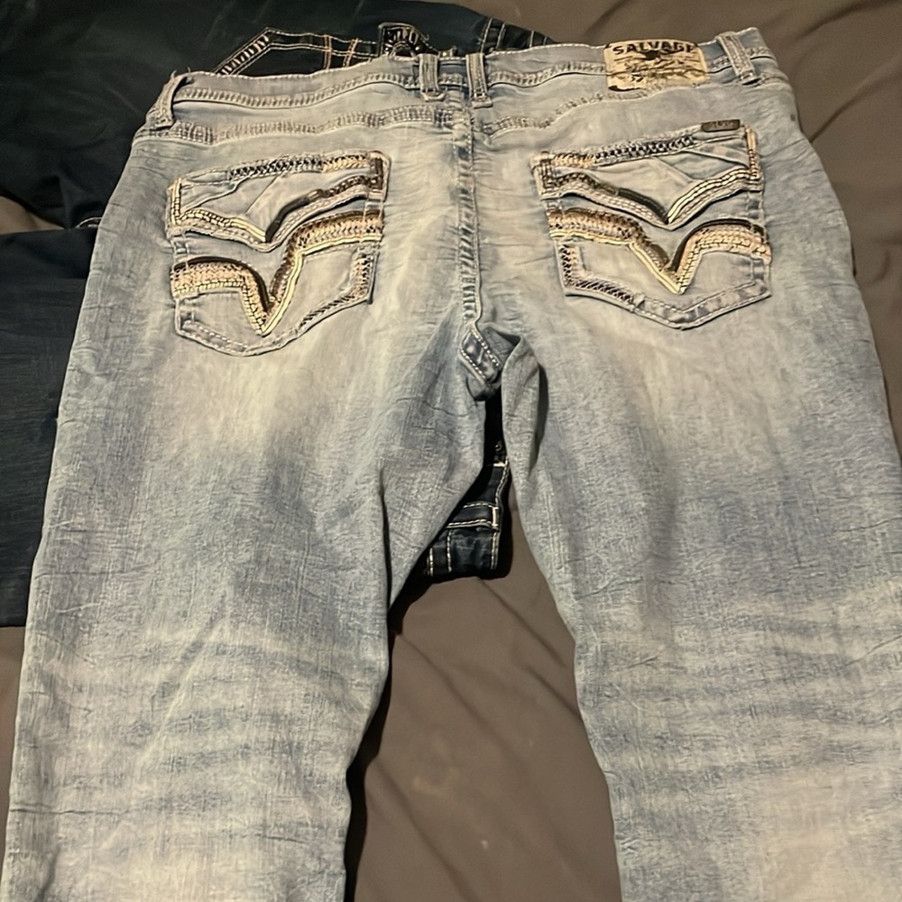 Salvage Faded Blue Men's Relaxed Jeans